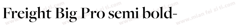 Freight Big Pro semi bold字体转换